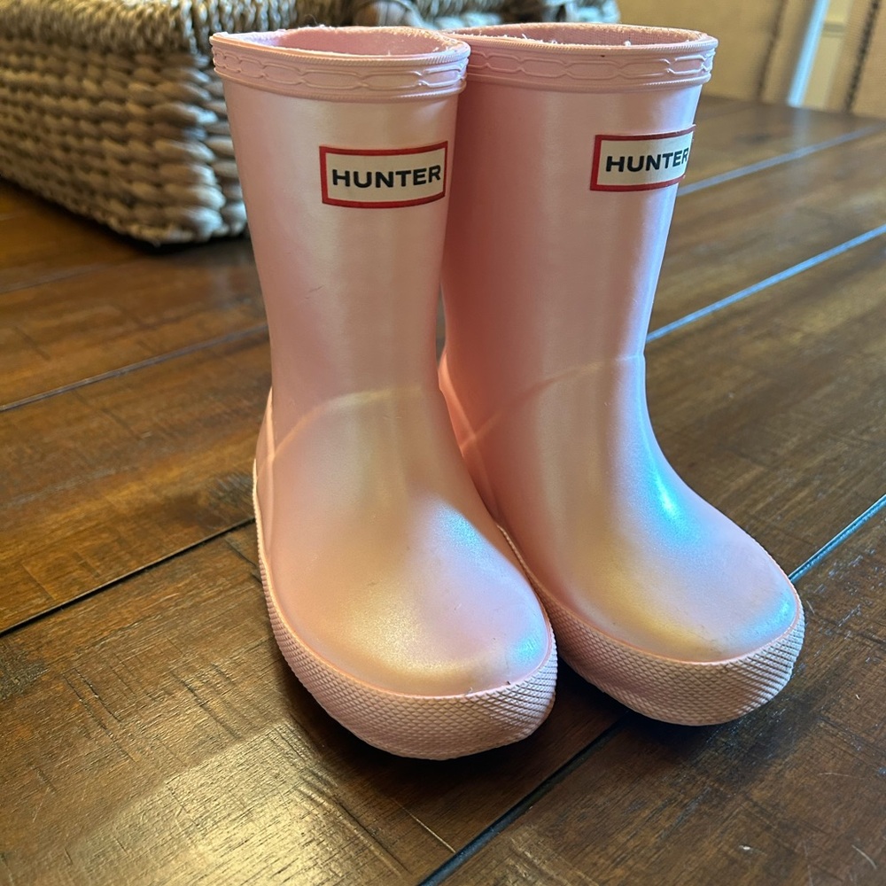 Hunter boots toddler girls pink US 7